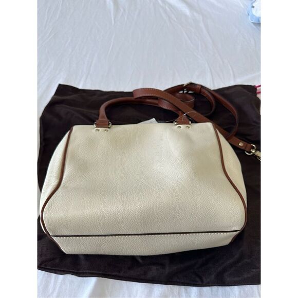 Kate Spade Grant Park Alida Shoulder Tote in bone/dkrst Taupe - Picture 5 of 11